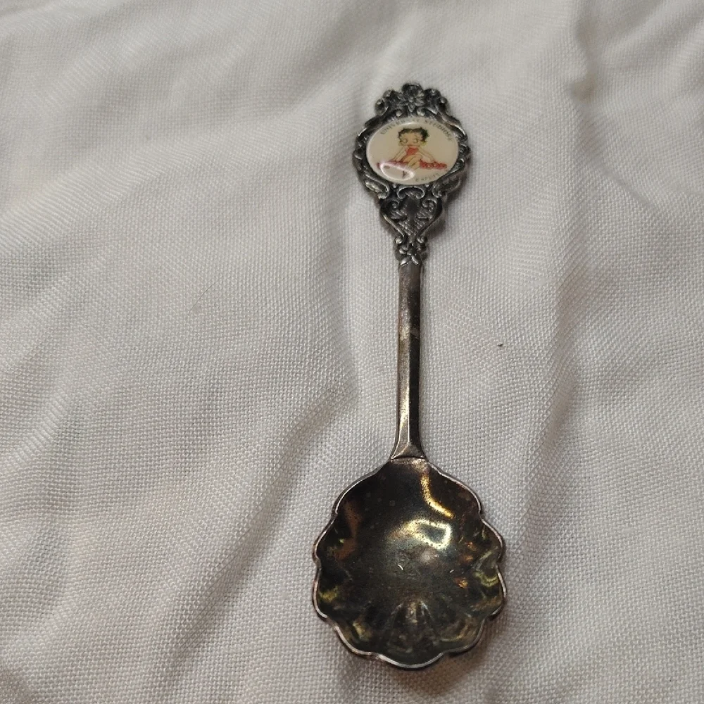 Elegant Silver Decorative Spoon Betty Boop